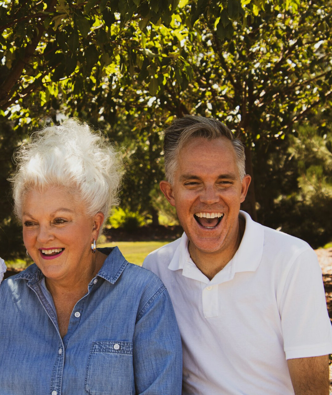 senior couple smiling
